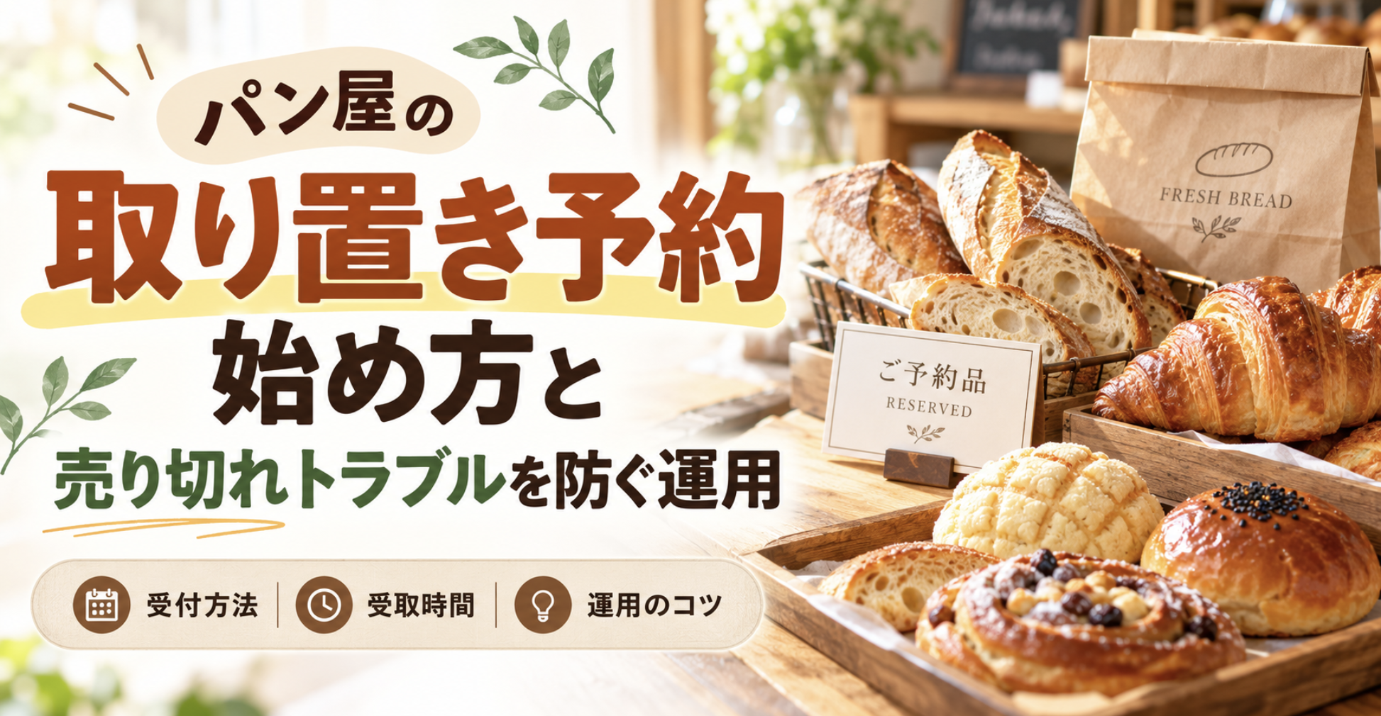 パン屋の取り置き予約、始め方と売り切れトラブルを防ぐ運用