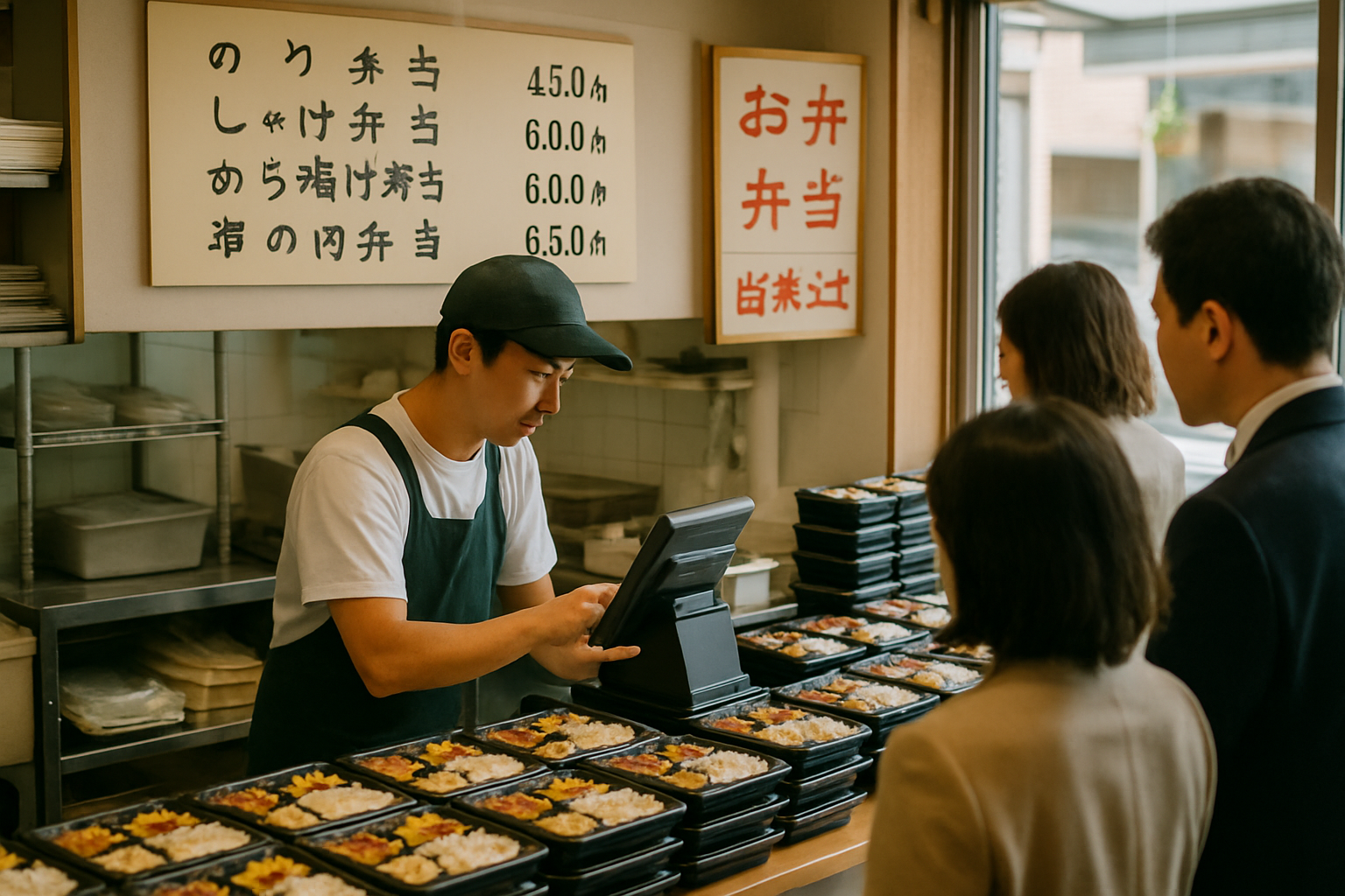 お弁当屋の忙しい昼時