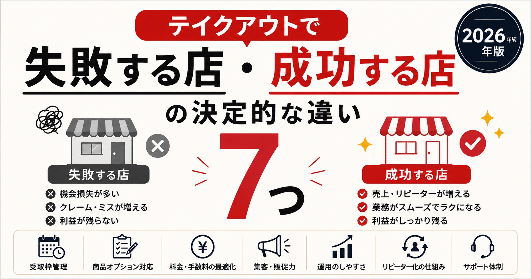 テイクアウトで失敗する店・成功する店の決定的な違い7つ｜2026年版・現役オーナーが見落としている本質