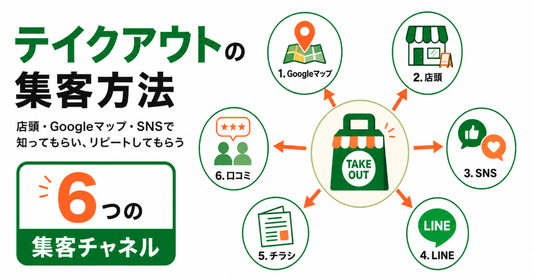 テイクアウトの集客方法徹底解説!店頭・Googleマップ・SNSで「知ってもらい、リピートしてもらう」