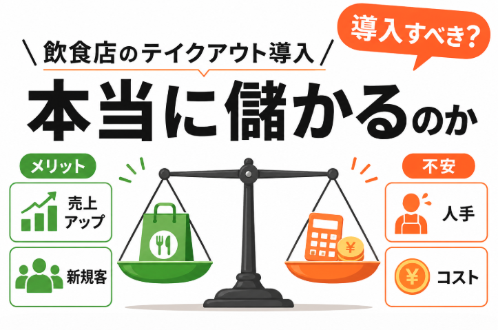 飲食店のテイクアウト導入、本当に儲かるのか — メリット・コスト・よくある不安に答える