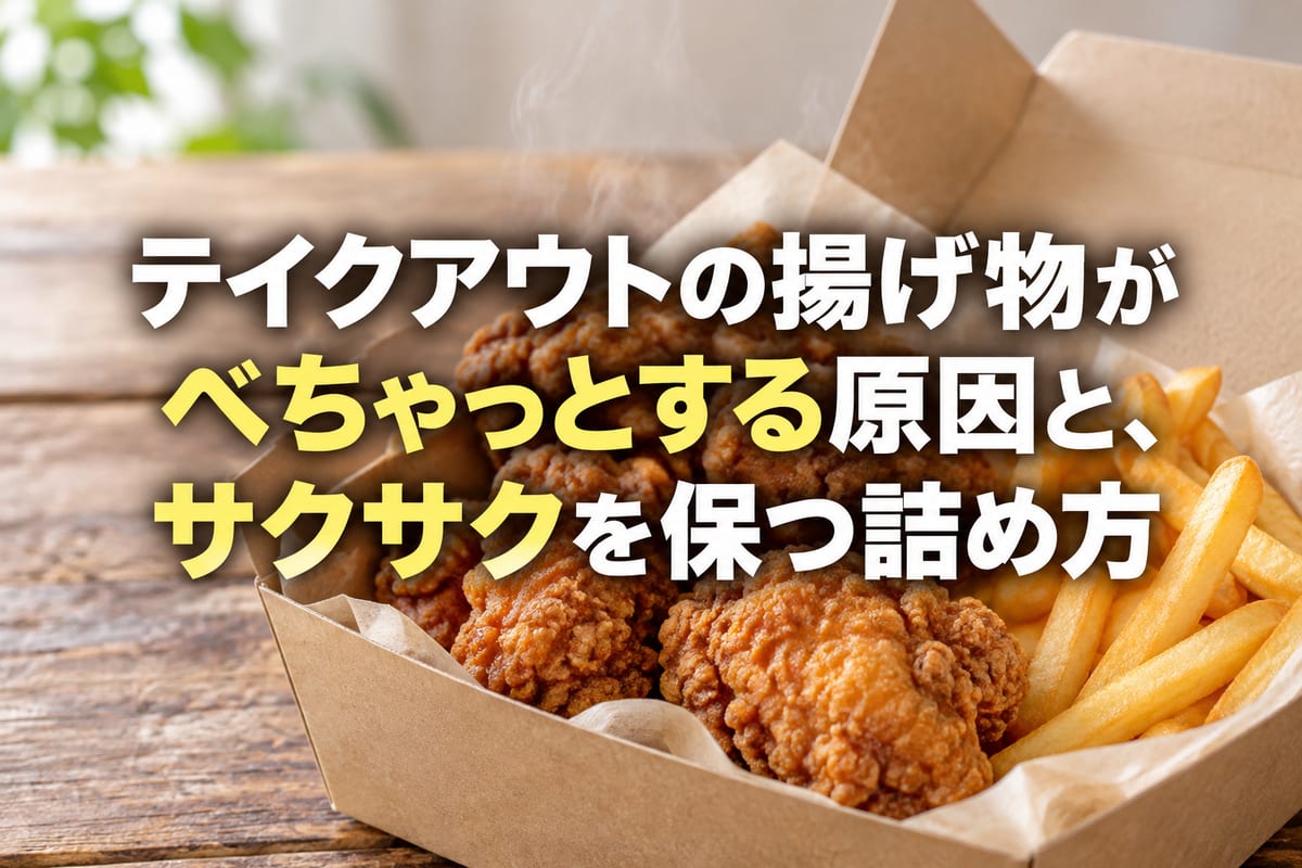 テイクアウトの揚げ物がべちゃっとする原因と、サクサクを保つ詰め方